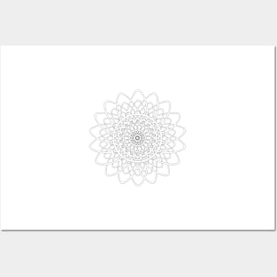 Round graphic, geometric decorative, mandalas or henna design in vector. Posters and Art